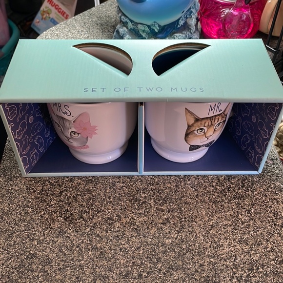MR. AND MRS. CAT COFFEE MUG SET - Picture 2 of 5